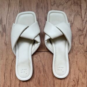 White sandals